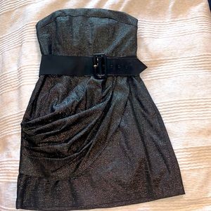 Alice + Olivia black sparkle dress Sz L